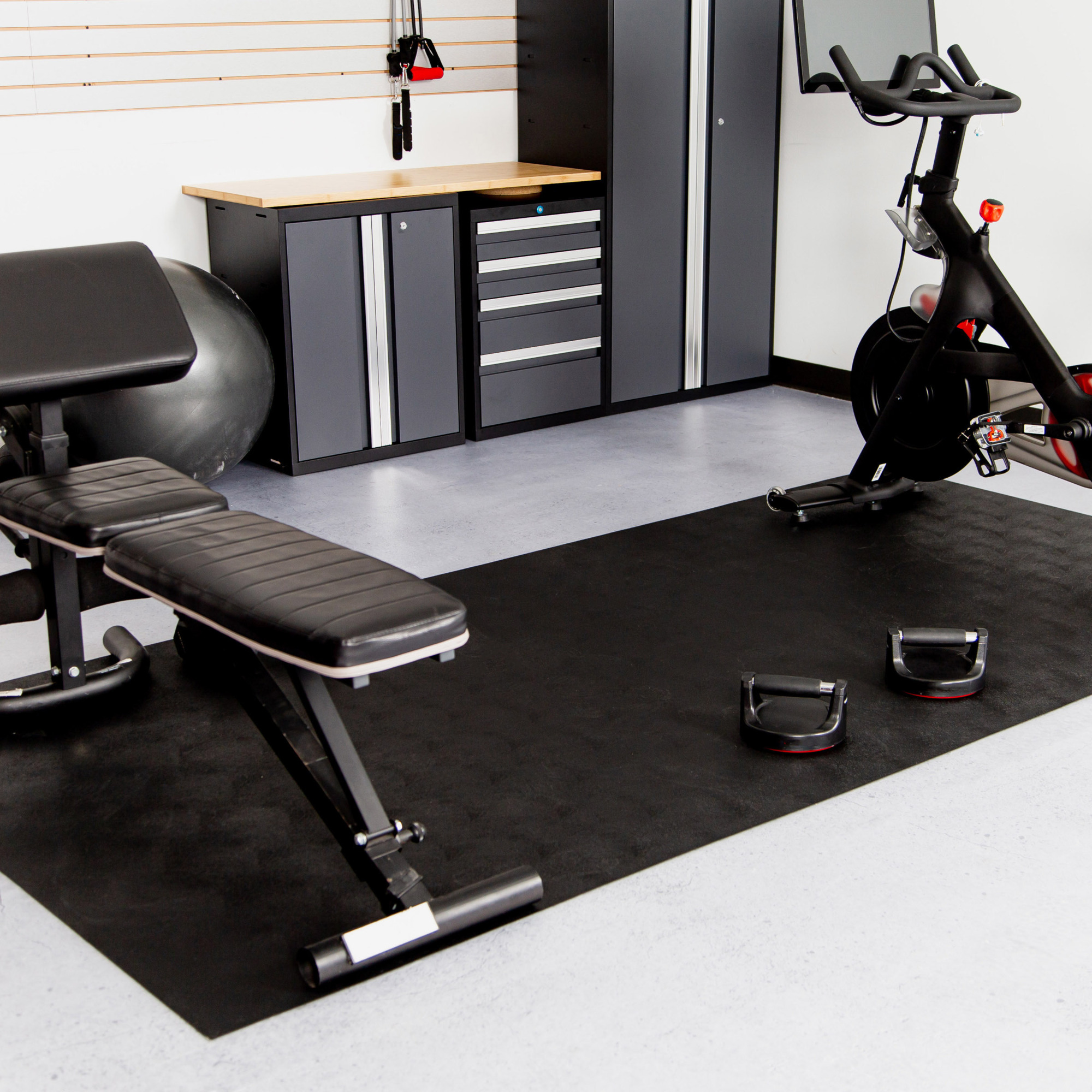 G-Floor, Vinyl Floor Protector Mat, Coverage Area 50 ft², Model# GF55LV510MB